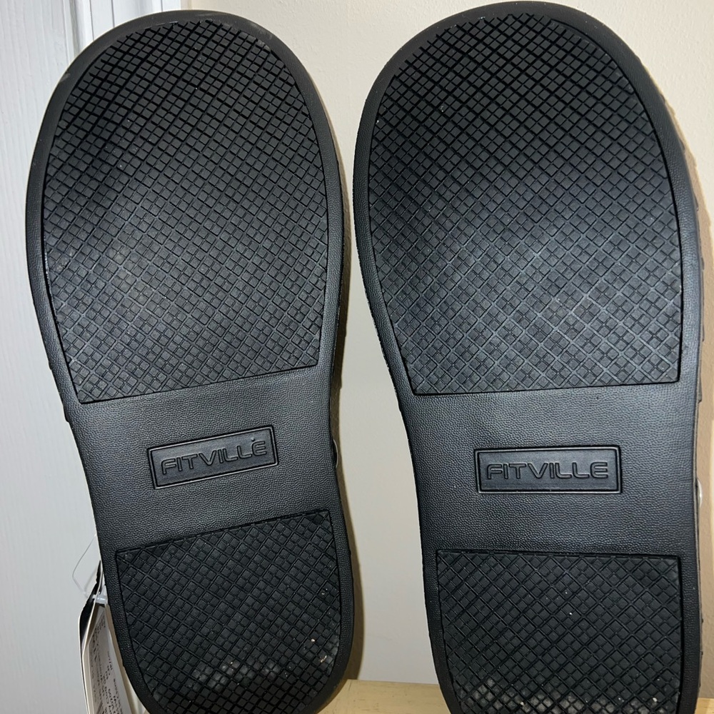 Fitville recovery clogs - anti-slip black shoes US mens 11